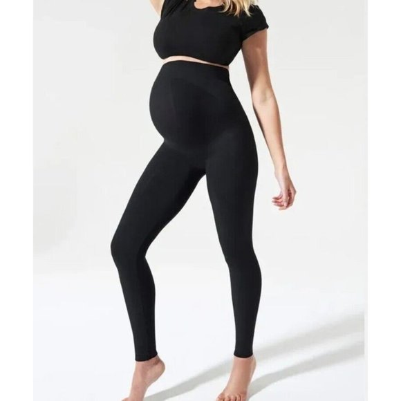 Blanqi Everyday Over The Belly Support Maternity Leggings Size Medium M Black - Picture 1 of 9